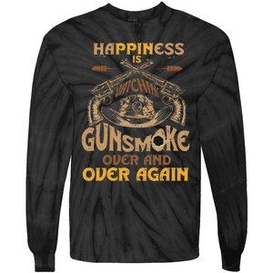 Funny Happiness Is Watching Gunsmoke Over And Over Again Tie-Dye Long Sleeve Shirt