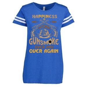 Funny Happiness Is Watching Gunsmoke Over And Over Again Enza Ladies Jersey Football T-Shirt