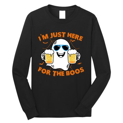 Funny Halloween Im Just Here For The Boos Costume Gift Long Sleeve Shirt