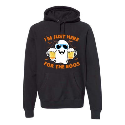 Funny Halloween Im Just Here For The Boos Costume Gift Premium Hoodie