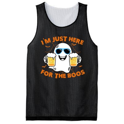 Funny Halloween Im Just Here For The Boos Costume Gift Mesh Reversible Basketball Jersey Tank