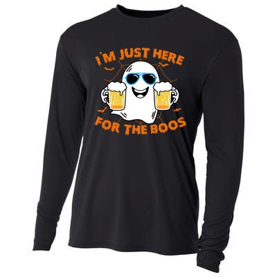 Funny Halloween Im Just Here For The Boos Costume Gift Cooling Performance Long Sleeve Crew