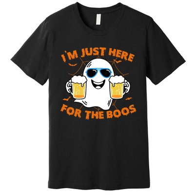 Funny Halloween Im Just Here For The Boos Costume Gift Premium T-Shirt