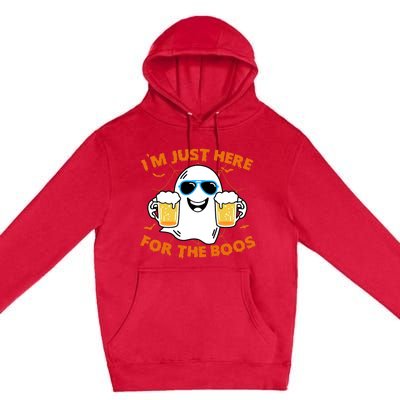 Funny Halloween Im Just Here For The Boos Costume Gift Premium Pullover Hoodie