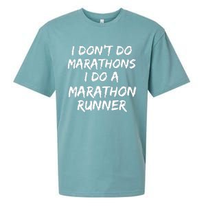 Funny Husband I Dont Do Marathons I Do A Marathon Runner Sueded Cloud Jersey T-Shirt