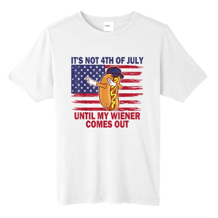 Funny Hotdog Its Not 4th Of July Until My Wiener Comes Out Tall Fusion ChromaSoft Performance T-Shirt