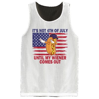 Funny Hotdog Its Not 4th Of July Until My Wiener Comes Out Mesh Reversible Basketball Jersey Tank