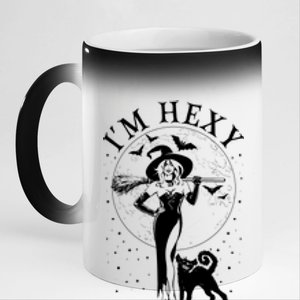 Funny Halloween I'm Hexy And I Know It Sexy Witch 11oz Black Color Changing Mug