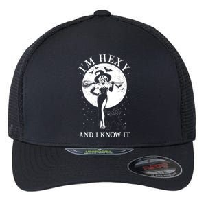 Funny Halloween I'm Hexy And I Know It Sexy Witch Flexfit Unipanel Trucker Cap