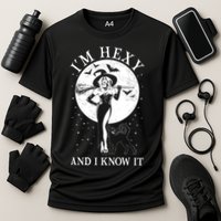 Funny Halloween I'm Hexy And I Know It Sexy Witch Cooling Performance Crew T-Shirt