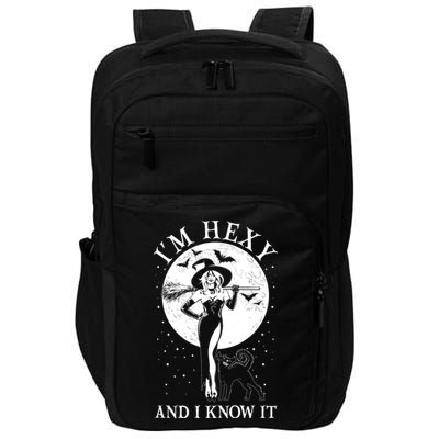 Funny Halloween I'm Hexy And I Know It Sexy Witch Impact Tech Backpack