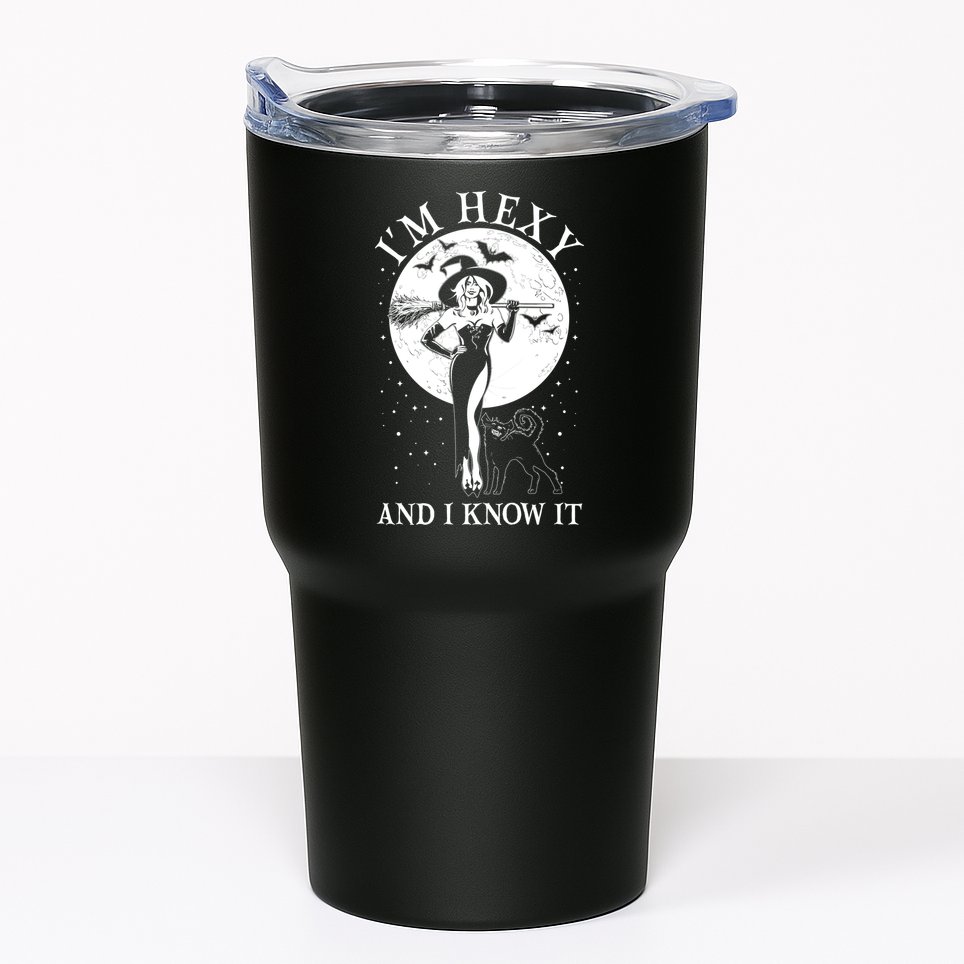 Funny Halloween I'm Hexy And I Know It Sexy Witch Tumbler