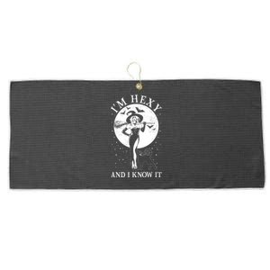 Funny Halloween I'm Hexy And I Know It Sexy Witch Large Microfiber Waffle Golf Towel