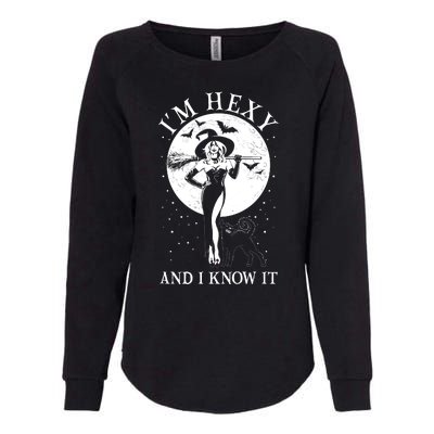 Funny Halloween I'm Hexy And I Know It Sexy Witch Womens California Wash Sweatshirt