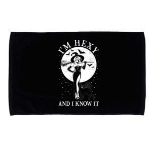 Funny Halloween I'm Hexy And I Know It Sexy Witch Microfiber Hand Towel