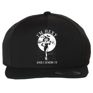 Funny Halloween I'm Hexy And I Know It Sexy Witch Wool Snapback Cap