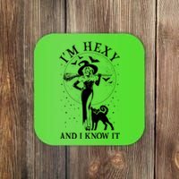 Funny Halloween I'm Hexy And I Know It Sexy Witch Coaster