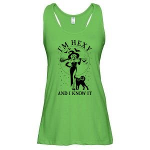 Funny Halloween I'm Hexy And I Know It Sexy Witch Ladies Essential Flowy Tank