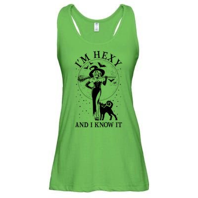 Funny Halloween I'm Hexy And I Know It Sexy Witch Ladies Essential Flowy Tank