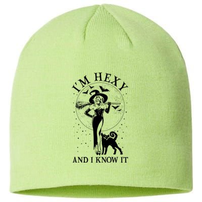 Funny Halloween I'm Hexy And I Know It Sexy Witch Sustainable Beanie