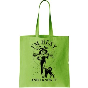 Funny Halloween I'm Hexy And I Know It Sexy Witch Tote Bag