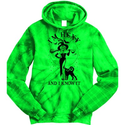 Funny Halloween I'm Hexy And I Know It Sexy Witch Tie Dye Hoodie
