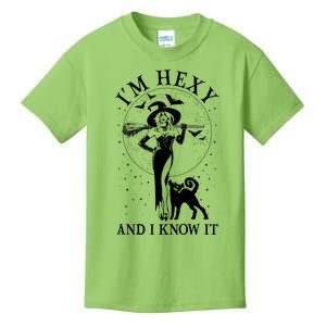 Funny Halloween I'm Hexy And I Know It Sexy Witch Kids T-Shirt