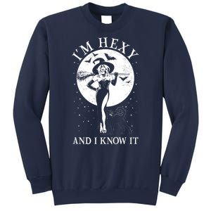 Funny Halloween I'm Hexy And I Know It Sexy Witch Sweatshirt