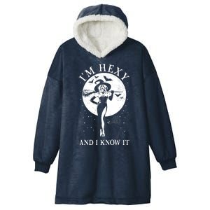 Funny Halloween I'm Hexy And I Know It Sexy Witch Hooded Wearable Blanket