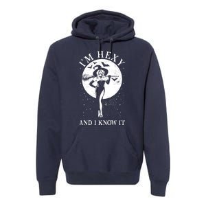 Funny Halloween I'm Hexy And I Know It Sexy Witch Premium Hoodie