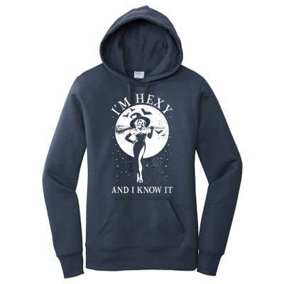 Funny Halloween I'm Hexy And I Know It Sexy Witch Women's Pullover Hoodie