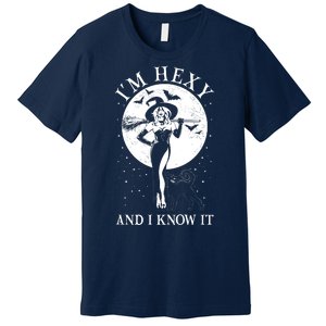 Funny Halloween I'm Hexy And I Know It Sexy Witch Premium T-Shirt