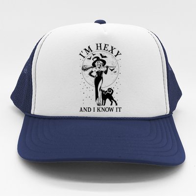 Funny Halloween I'm Hexy And I Know It Sexy Witch Trucker Hat