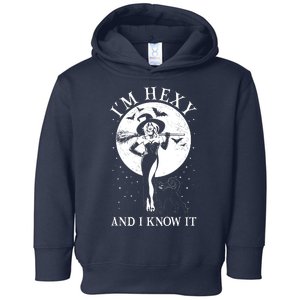 Funny Halloween I'm Hexy And I Know It Sexy Witch Toddler Hoodie