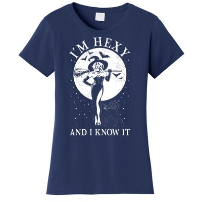 Funny Halloween I'm Hexy And I Know It Sexy Witch Women's T-Shirt