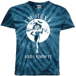 Funny Halloween I'm Hexy And I Know It Sexy Witch Kids Tie-Dye T-Shirt