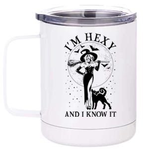 Funny Halloween I'm Hexy And I Know It Sexy Witch 12 oz Stainless Steel Tumbler Cup