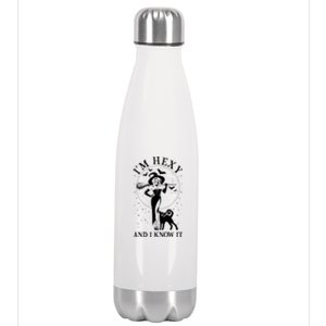 Funny Halloween I'm Hexy And I Know It Sexy Witch Stainless Steel Insulated Water Bottle