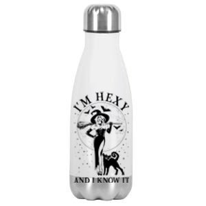 Funny Halloween I'm Hexy And I Know It Sexy Witch Stainless Steel Insulated Water Bottle