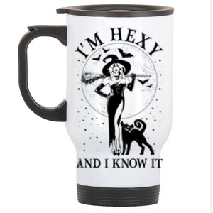 Funny Halloween I'm Hexy And I Know It Sexy Witch Stainless Steel Travel Mug