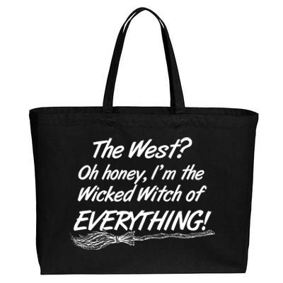 Funny Halloween I'm The Wicked Witch Of Everything Cotton Canvas Jumbo Tote