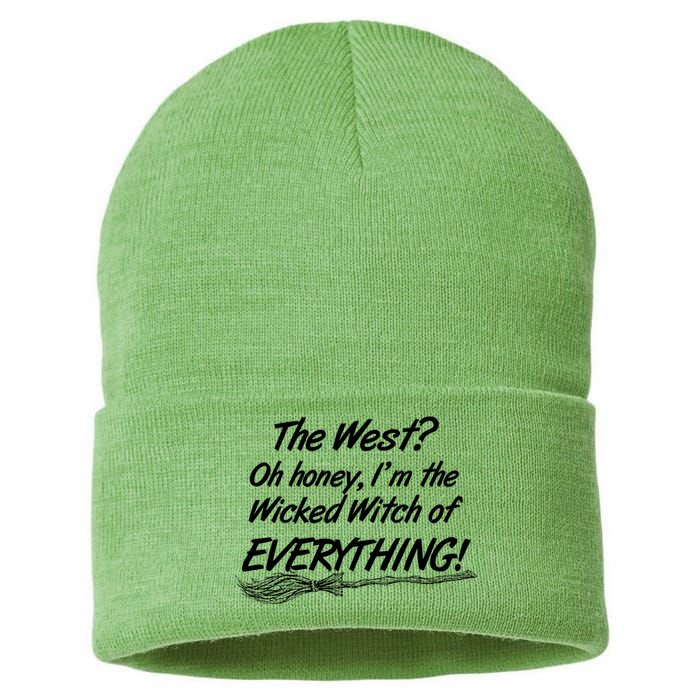 Funny Halloween I'm The Wicked Witch Of Everything Sustainable Knit Beanie