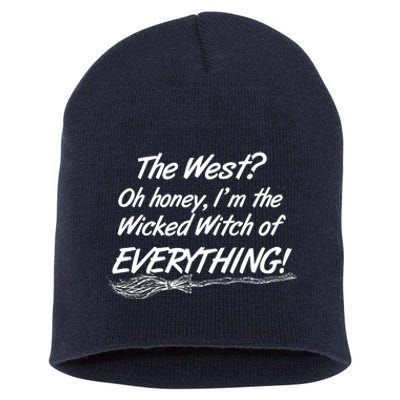 Funny Halloween I'm The Wicked Witch Of Everything Short Acrylic Beanie