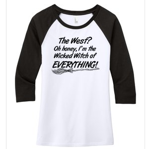 Funny Halloween I'm The Wicked Witch Of Everything Women's Tri-Blend 3/4-Sleeve Raglan Shirt