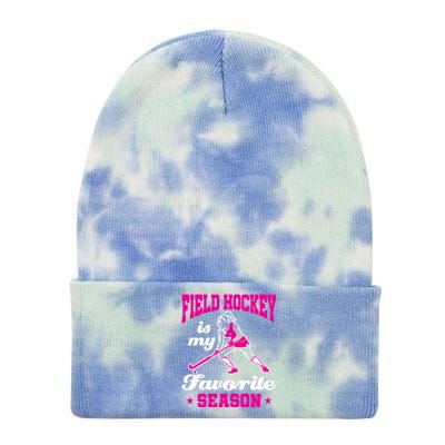 Field Hockey Is My Favorite Season Field Hockey Lover Funny Gift Tie Dye 12in Knit Beanie