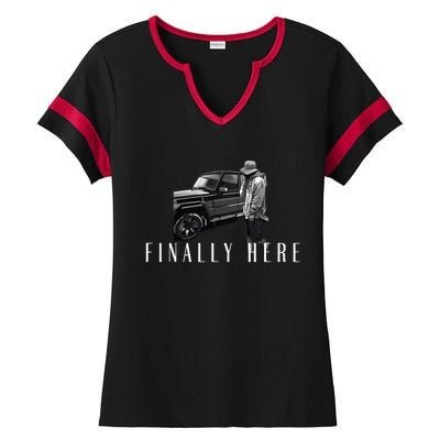 Finally Here Isaac Leo Album Mercy Ladies Halftime Notch Neck Tee