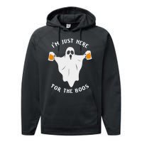 Funny Halloween IM Just Here For The Boos Costume Gift Performance Fleece Hoodie