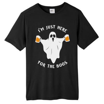 Funny Halloween IM Just Here For The Boos Costume Gift Tall Fusion ChromaSoft Performance T-Shirt