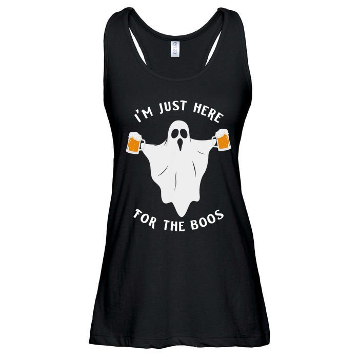 Funny Halloween IM Just Here For The Boos Costume Gift Ladies Essential Flowy Tank