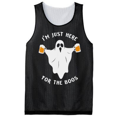 Funny Halloween IM Just Here For The Boos Costume Gift Mesh Reversible Basketball Jersey Tank